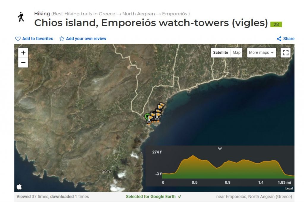 Hiking Trails Wikiloc Emporios Watch Towers Vigles Chios Emporios Bay Hotel Studios Apartments Pool Breakfast Emborios Eborios Mastiha Mastic Mastihohoria Greece Greek Island Hellas